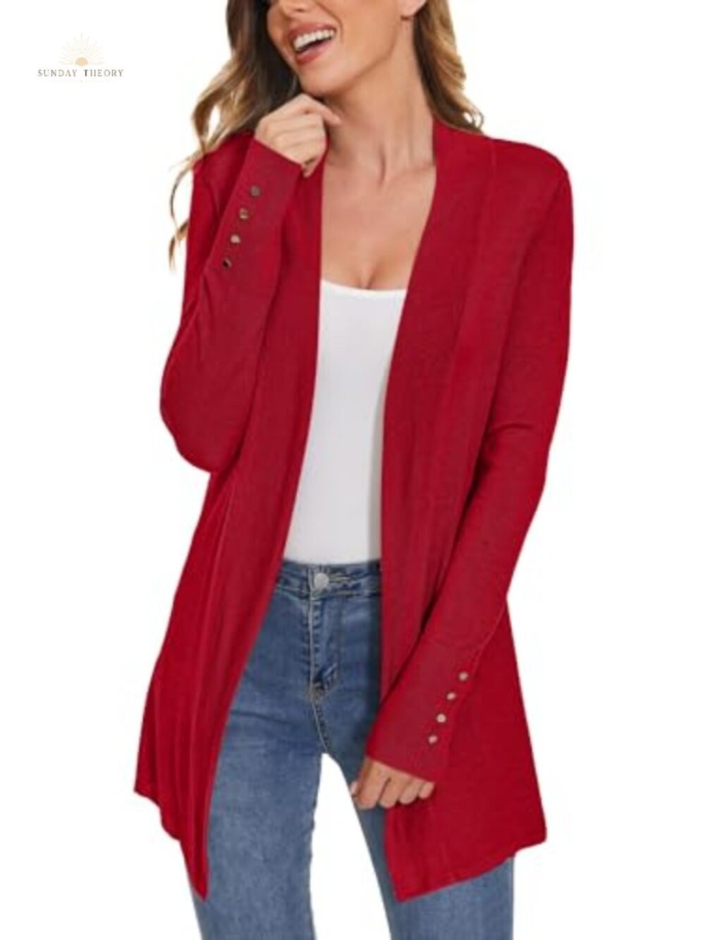 Open Front Long Cardigan Sweater Dressy Casual Knit Lightweight